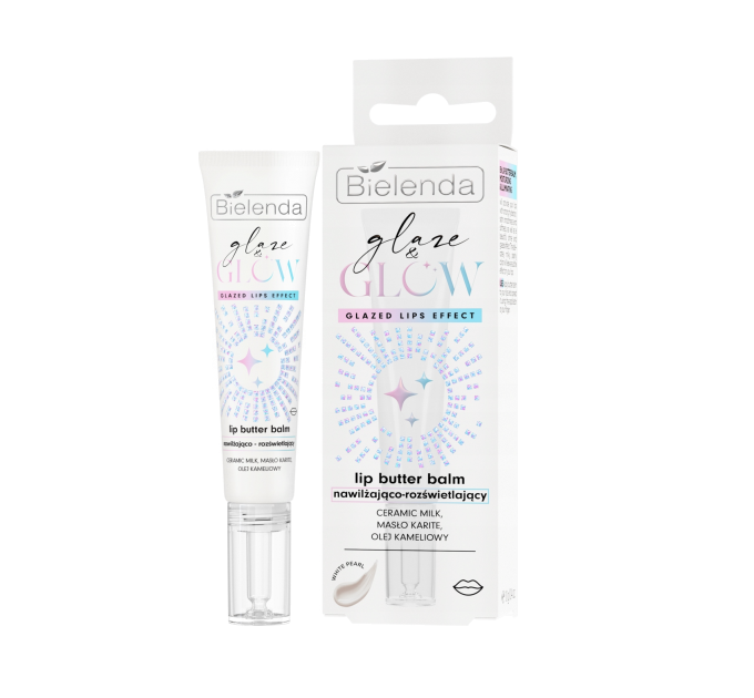 Увлажняющий и осветляющий бальзам для губ, Белая жемчужина - GLAZE & GLOW