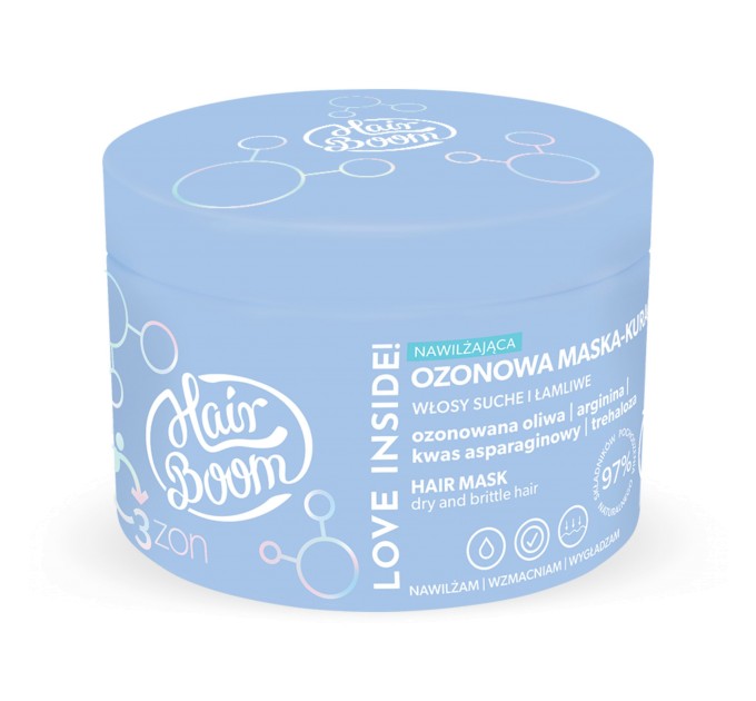 Зволожуюча озонова маска - догляд - HairBoom O3ZON