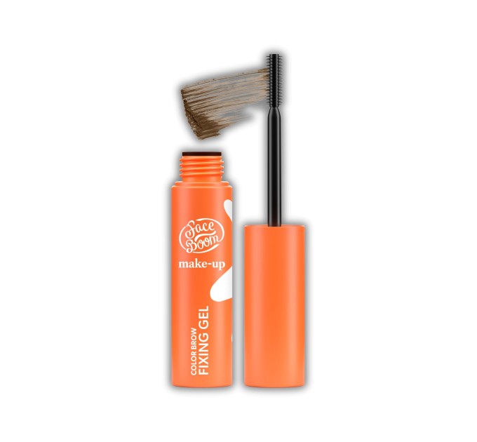 Кольоровий гель для фіксації брів - коричневий - FACEBOOM MAKE-UP