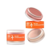 Подвійні кремові рум'яна і хайлайтер - 01 Персиковий відтінок - FACEBOOM MAKE-UP Подвійні кремові рум'яна і хайлайтер - 01 Персиковий відтінок - FACEBOOM MAKE-UP