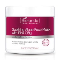 Заспокійлива альгінатна маска для обличчя з рожевою глиною - Bielenda Professional Algae mask