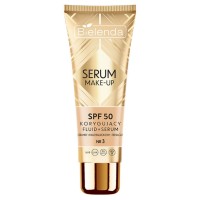 Коригуючий флюїд+сироватка SPF50 відтінок № 3 Сонячно-бежевий SERUM MAKE-UP