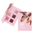 Палетка тіней для повік - рожеві відтінки pink power girl - FACEBOOM MAKE-UP