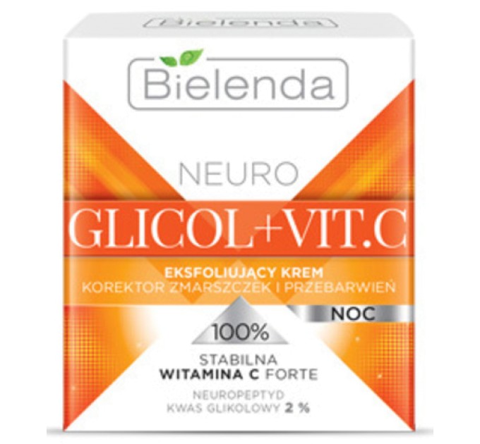 Нічний крем-ексфоліант для обличчя - Neuro Glycol + Vit.C