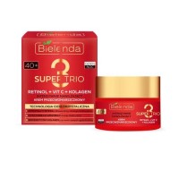 Интенсивно увлажняющий крем против морщин 40+ "день/ночь" - SUPER TRIO RETINOL + VIT C + KOLAGEN (помятая упаковка) Интенсивно увлажняющий крем против морщин 40+ "день/ночь" - SUPER TRIO RETINOL + VIT C + KOLAGEN (помятая упаковка)