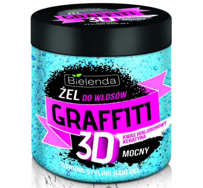 Гель для стайлинга волос сильной фиксации Graffiti 3D (синій)